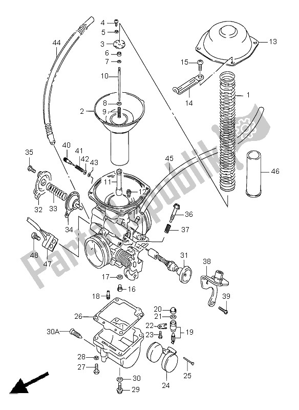 Todas las partes para Carburador de Suzuki LS 650 Savage 1998