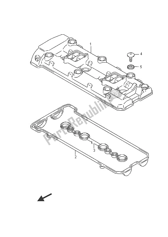 Todas las partes para Cubierta De Tapa De Cilindro de Suzuki GSX 1300 RA Hayabusa 2016