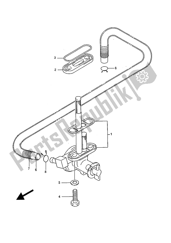 All parts for the Fuel Cock of the Suzuki GSF 400 Bandit 1991