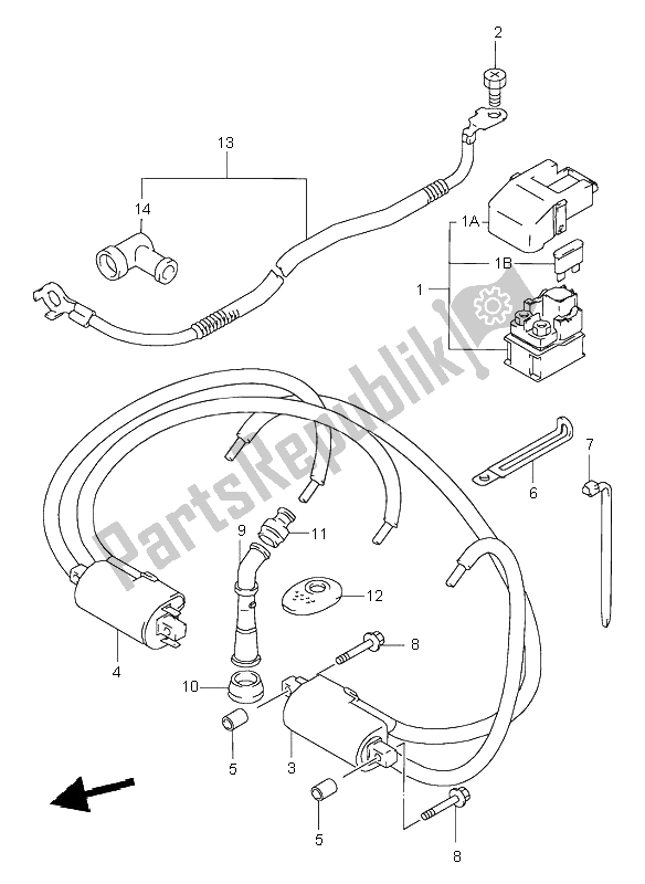 Tutte le parti per il Elettrico del Suzuki GSX 600F 1998