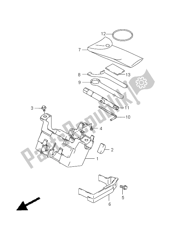 All parts for the Manual Box of the Suzuki GSF 650 Nsnasa Bandit 2009