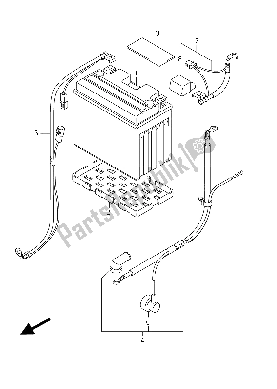 All parts for the Battery (sfv650 E21) of the Suzuki SFV 650A Gladius 2011