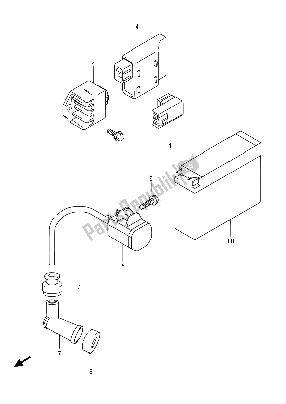 All parts for the Electrical of the Suzuki DR Z 70 2014