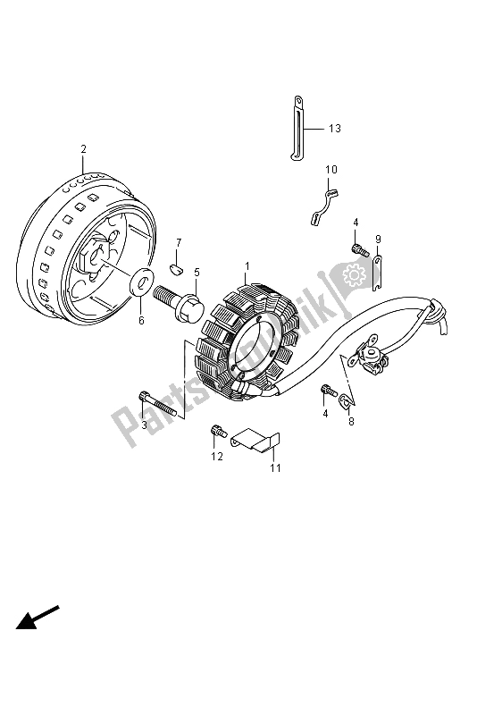 Tutte le parti per il Magnete del Suzuki VZ 800 Intruder 2015