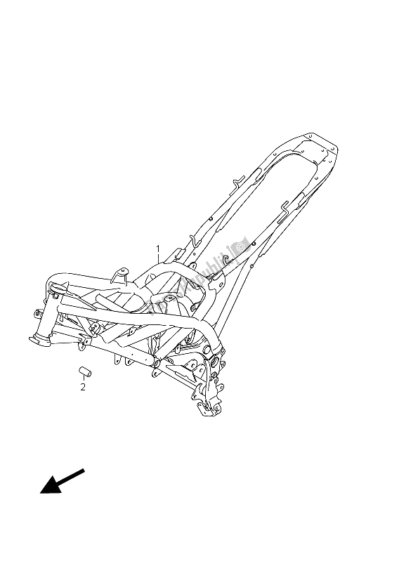 Alle onderdelen voor de Frame (sfv650ua E21) van de Suzuki SFV 650A Gladius 2011