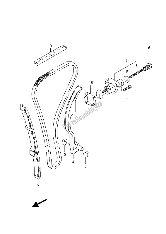 Toutes les pièces pour le Chaîne De Came du Suzuki GSF 650 Sasa Bandit 2012