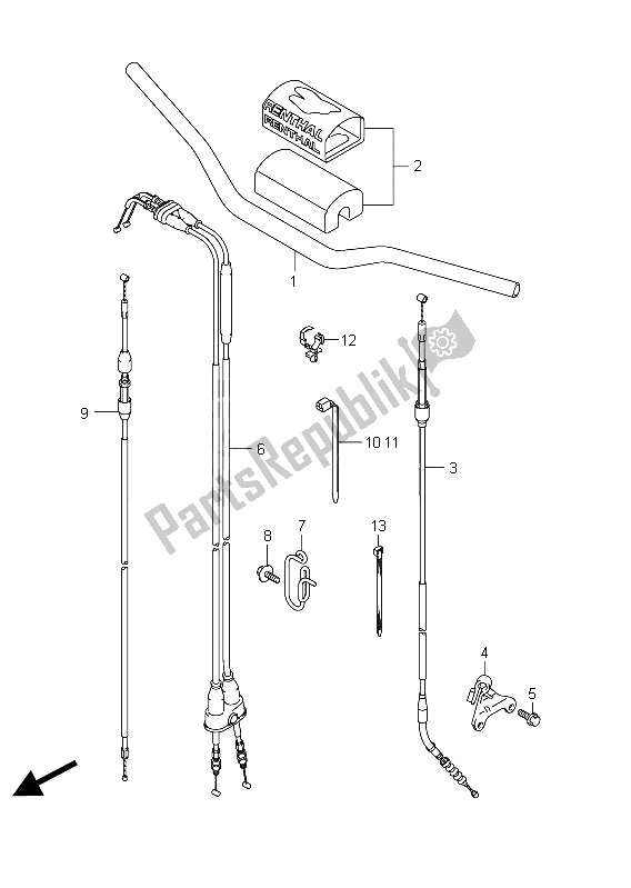 Tutte le parti per il Manubrio del Suzuki RM Z 250 2011