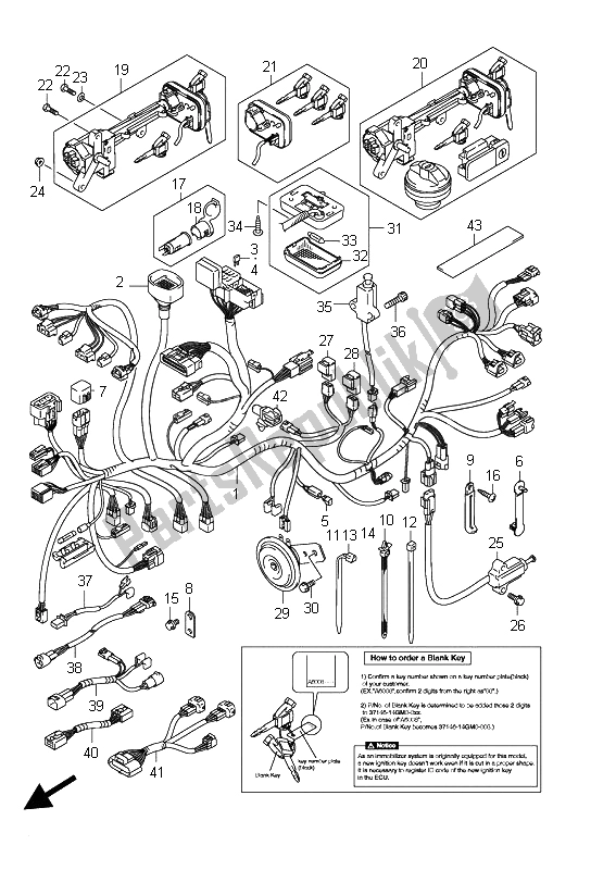 Todas las partes para Mazo De Cables (an400a E24) de Suzuki Burgman AN 400 AZA 2011