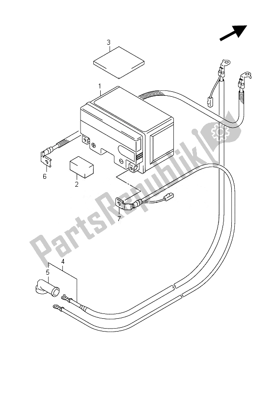 Todas as partes de Bateria do Suzuki Burgman AN 400 AZA 2010