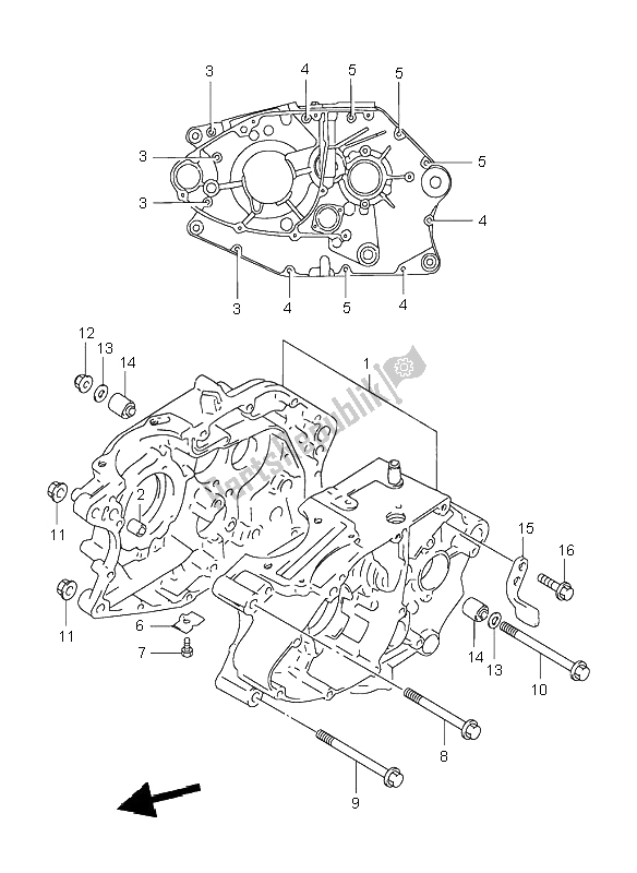 Todas as partes de Bloco Do Motor do Suzuki DR 125 SE 1999