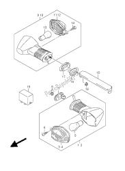 luz indicadora de mudança de direção (sv650s-sa-su-sua)