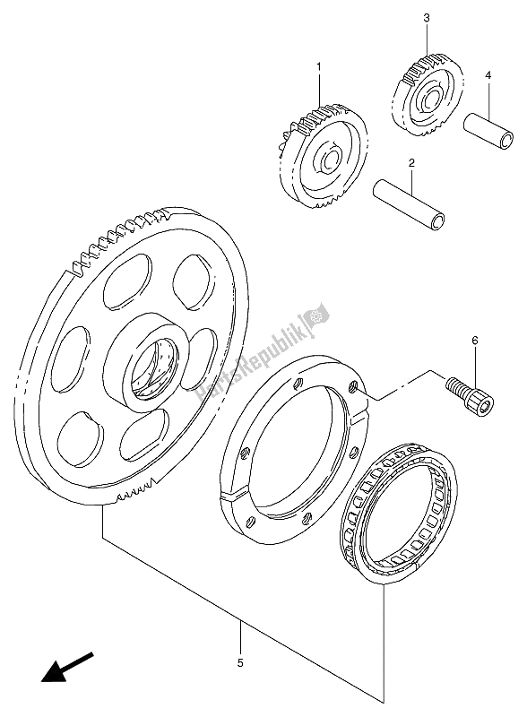 Tutte le parti per il Frizione Di Avviamento del Suzuki VX 800U 1992