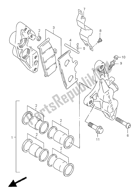 Tutte le parti per il Pinze Anteriori del Suzuki TL 1000S 2001