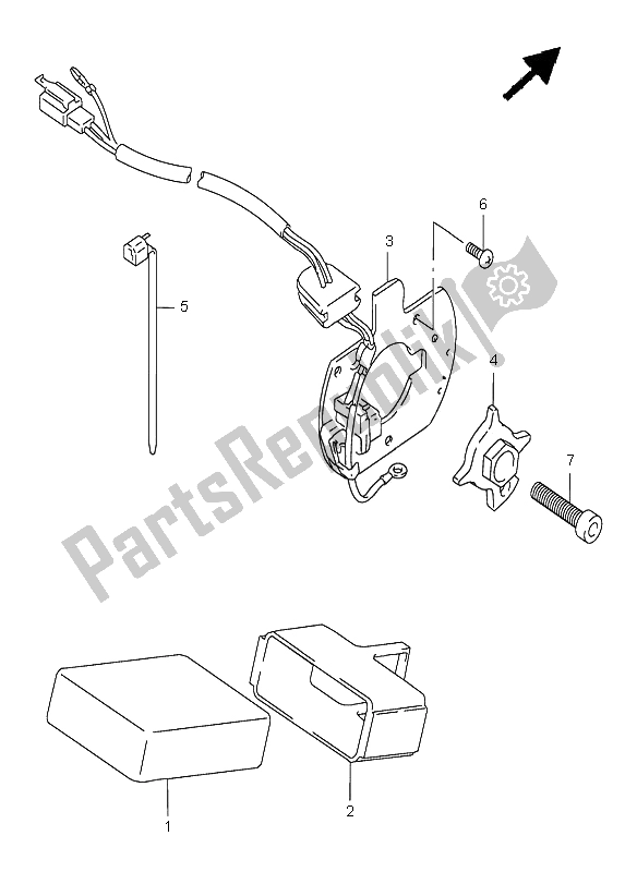 All parts for the Signal Generator of the Suzuki GSF 600N Bandit 1996