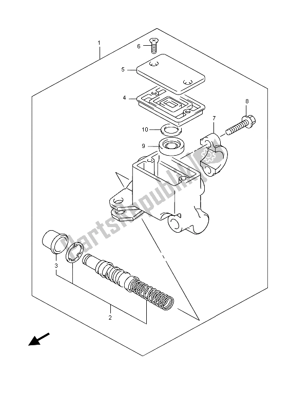 Wszystkie części do Przedni Cylinder G?ówny Suzuki LT A 500 XPZ Kingquad AXI 4X4 2015