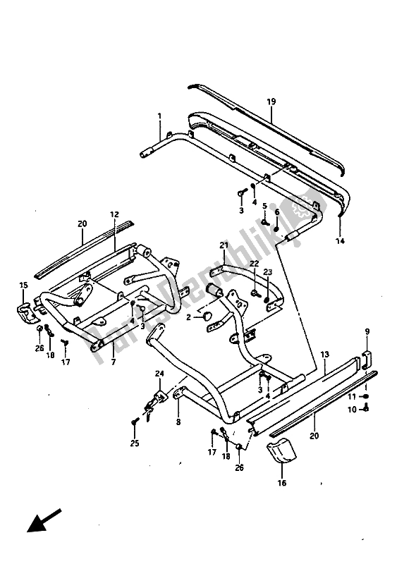 Todas las partes para Parachoques N. ° 1 de Suzuki GV 1400 Gdgcgt 1986