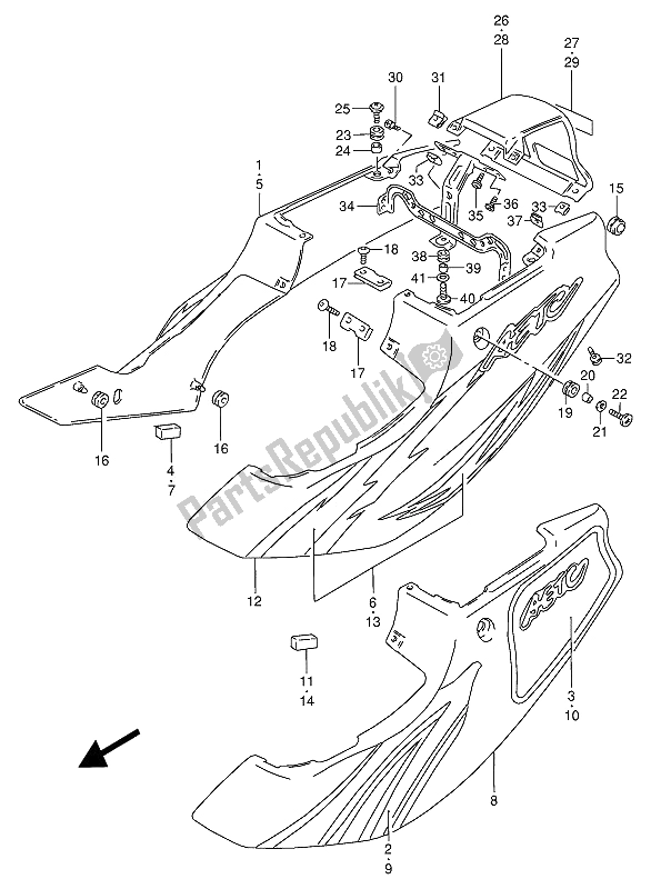 Todas las partes para Cubierta De Marco de Suzuki RG 125 FU Gamma 1992