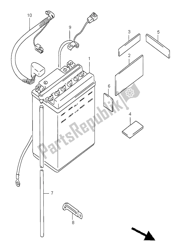 Tutte le parti per il Batteria del Suzuki LS 650 Savage 1998