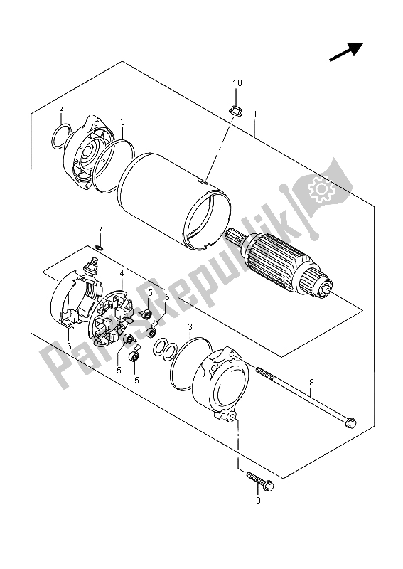 Tutte le parti per il Motore Di Avviamento del Suzuki VL 1500 BT Intruder 2015