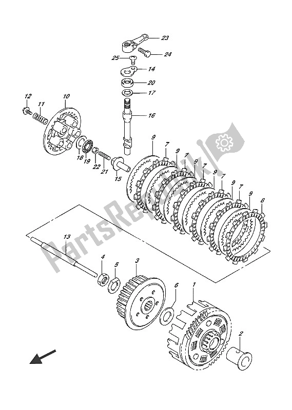 Toutes les pièces pour le Embrayage du Suzuki RV 200 2016