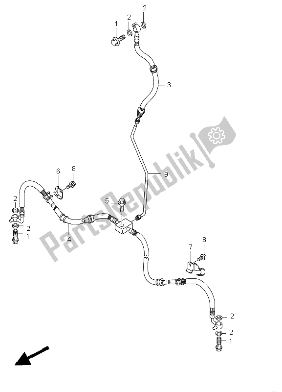 Todas las partes para Manguera De Freno Delantero de Suzuki LT A 750X Kingquad AXI 4X4 Limited 2008