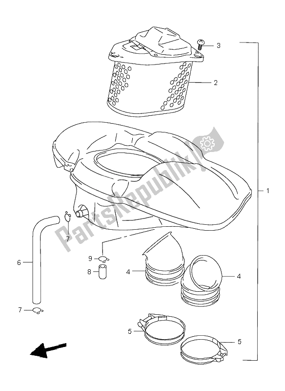 Todas las partes para Filtro De Aire de Suzuki VL 1500 Intruder LC 2002