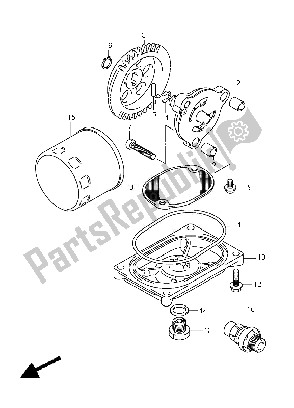 Tutte le parti per il Pompa Dell'olio del Suzuki LT A 400 Kingquad 4X2 2010
