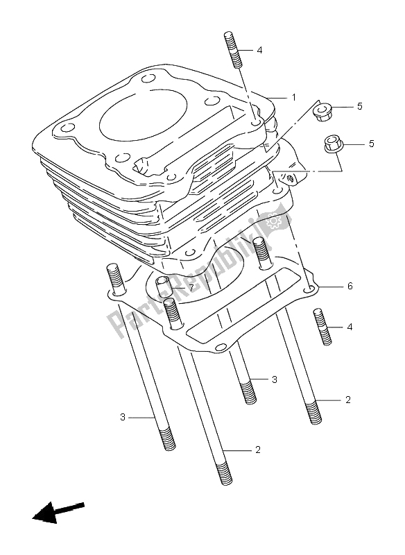 Toutes les pièces pour le Cylindre du Suzuki DR 125 SE 2000