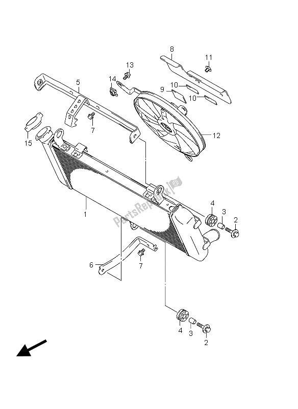 Todas las partes para Radiador (gsr750aue E21) de Suzuki GSR 750A 2012