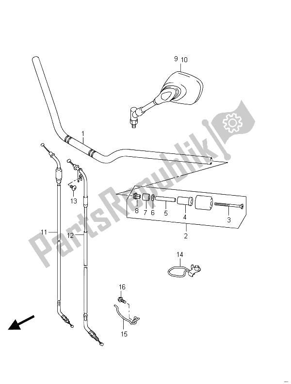 All parts for the Handlebar (gsf650ua) of the Suzuki GSF 650 Sasa Bandit 2011