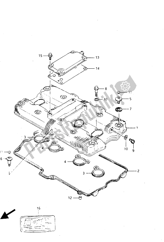 Toutes les pièces pour le Le Couvre-culasse du Suzuki GSX R 750R 1986