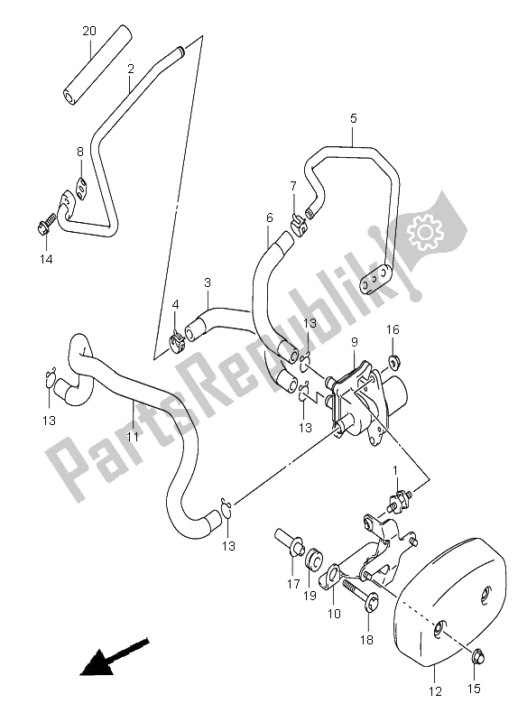 All parts for the Second Air of the Suzuki VL 800Z Volusia 2005