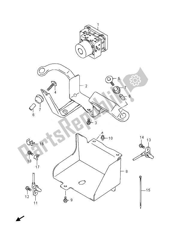 Toutes les pièces pour le Unité Hydraulique du Suzuki DL 650A V Strom 2014