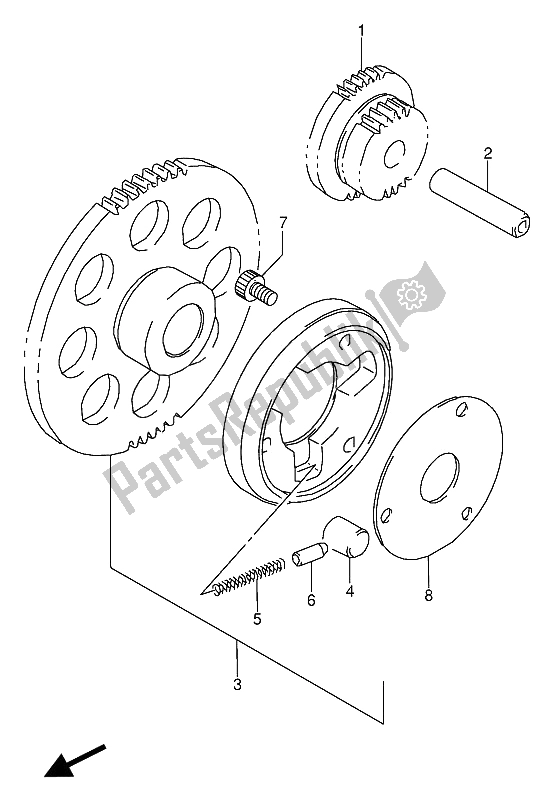 Toutes les pièces pour le Embrayage De Démarrage du Suzuki GS 500 EU 1993