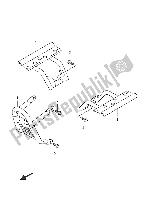 All parts for the Footrest of the Suzuki LT Z 50 Quadsport 2016