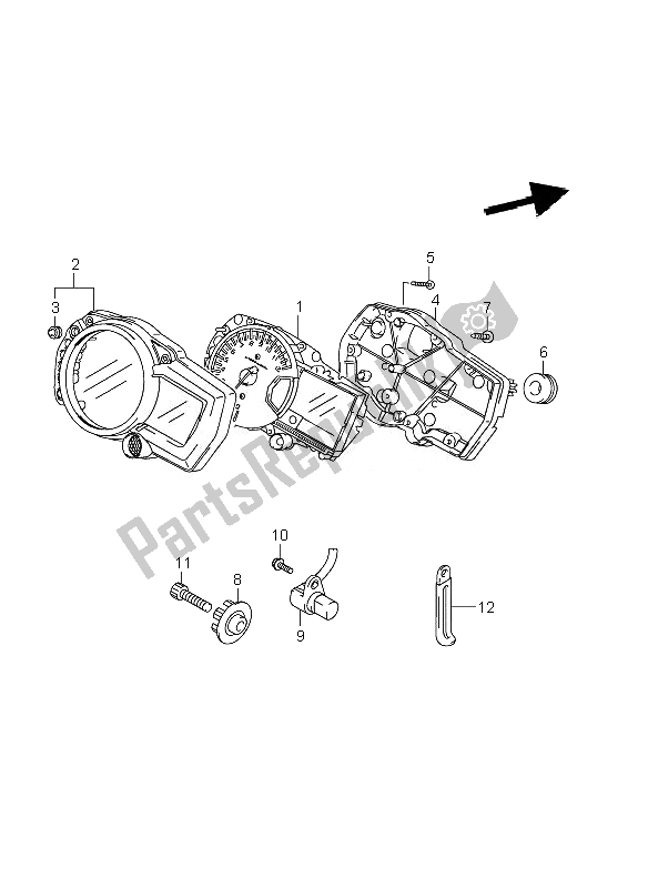 All parts for the Speedometer of the Suzuki GSX 1250 FA 2010