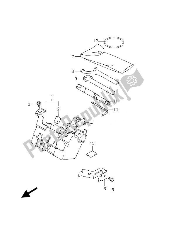 All parts for the Manual Box of the Suzuki GSX 1250 FA 2010