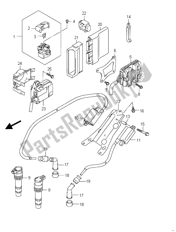 Wszystkie części do Elektryczny (vzr1800 E02) Suzuki VZR 1800 NZR M Intruder 2011