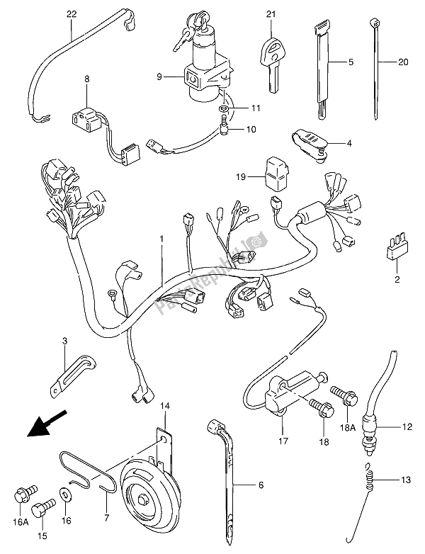 Todas las partes para Arnés De Cableado de Suzuki GN 250 1994