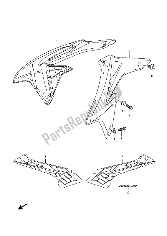 Toutes les pièces pour le Couvercle De Réservoir De Carburant du Suzuki RM Z 250 2014