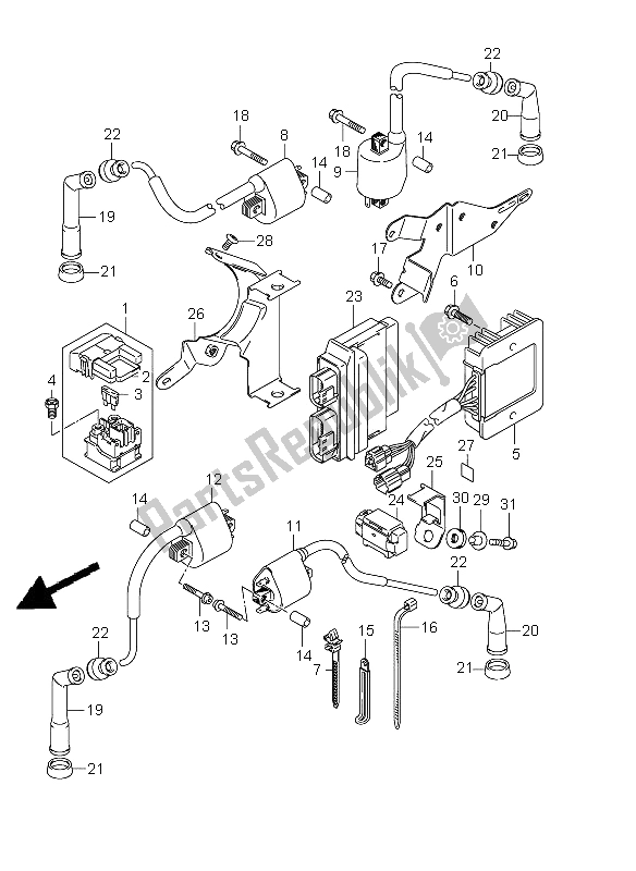 All parts for the Electrical of the Suzuki VZ 800Z Intruder 2009