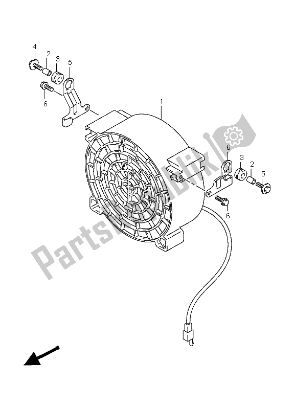 Tutte le parti per il Ventilatore del Suzuki LT A 400F Kingquad 4X4 2008