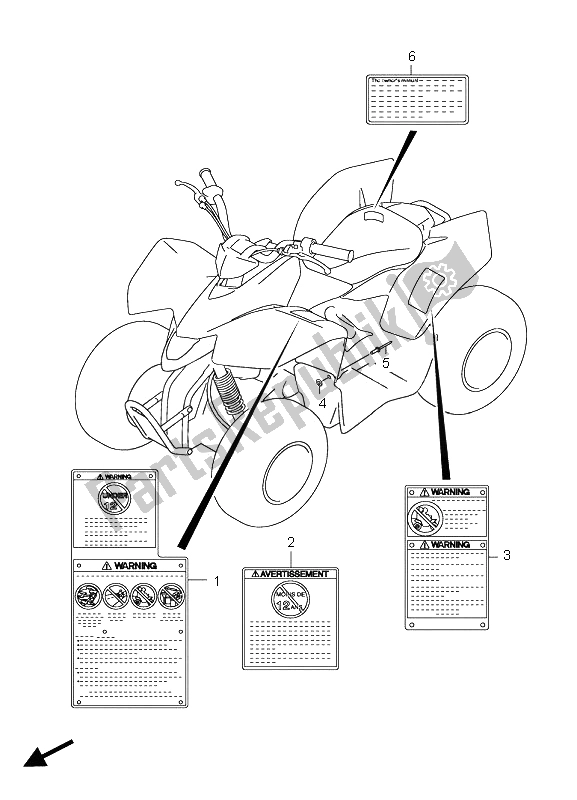 Tutte le parti per il Etichetta del Suzuki LT Z 90 4T Quadsport 2008