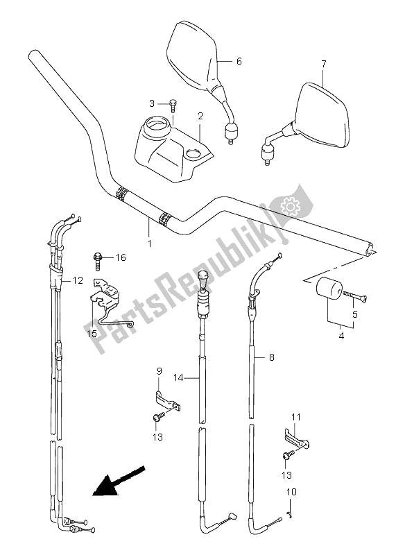 Toutes les pièces pour le Guidon du Suzuki XF 650 Freewind 2000