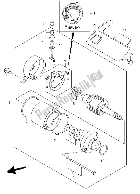 Toutes les pièces pour le Demarreur du Suzuki LT F 250 Ozark 2004