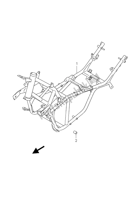 All parts for the Frame of the Suzuki AN 650A Burgman Executive 2009