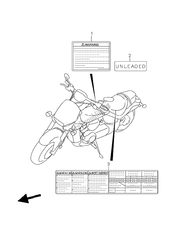 Alle onderdelen voor de Etiket van de Suzuki VZR 1800 Rnzr2 M Intruder 2008