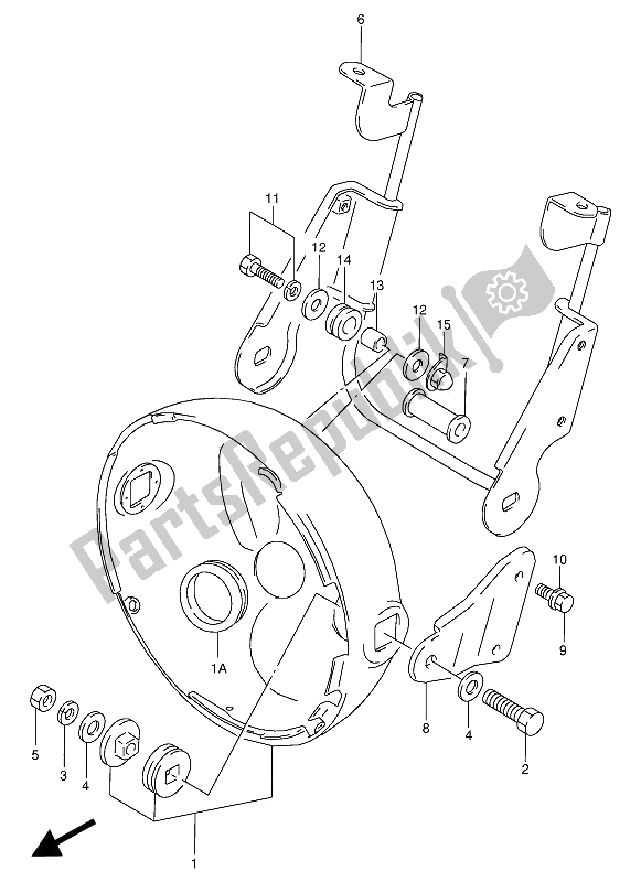 Tutte le parti per il Alloggiamento Del Proiettore del Suzuki VX 800U 1992