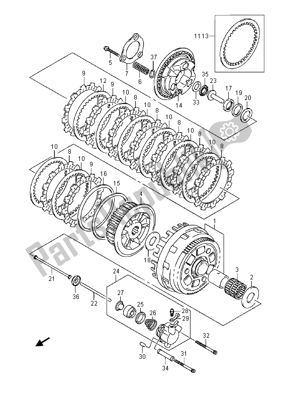 Todas las partes para Embrague de Suzuki DL 1000A V Strom 2014