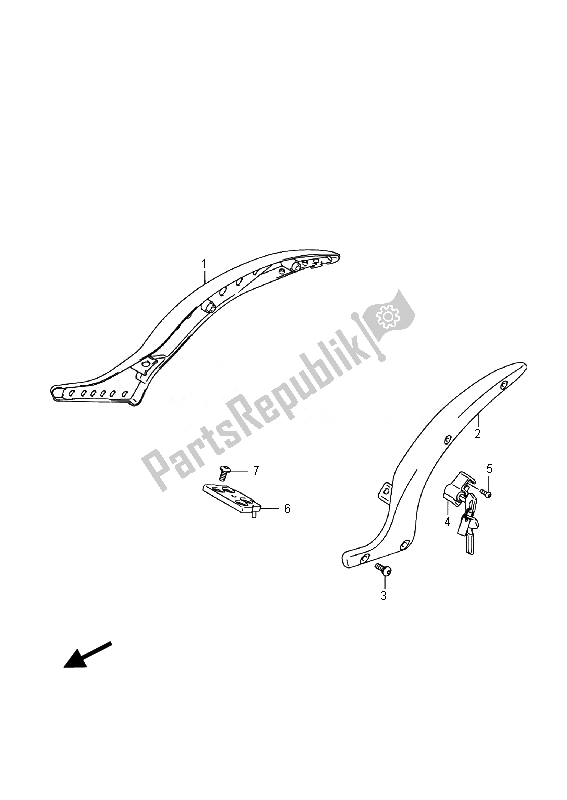 All parts for the Frame Handle Grip of the Suzuki VL 800 CT Intruder 2014